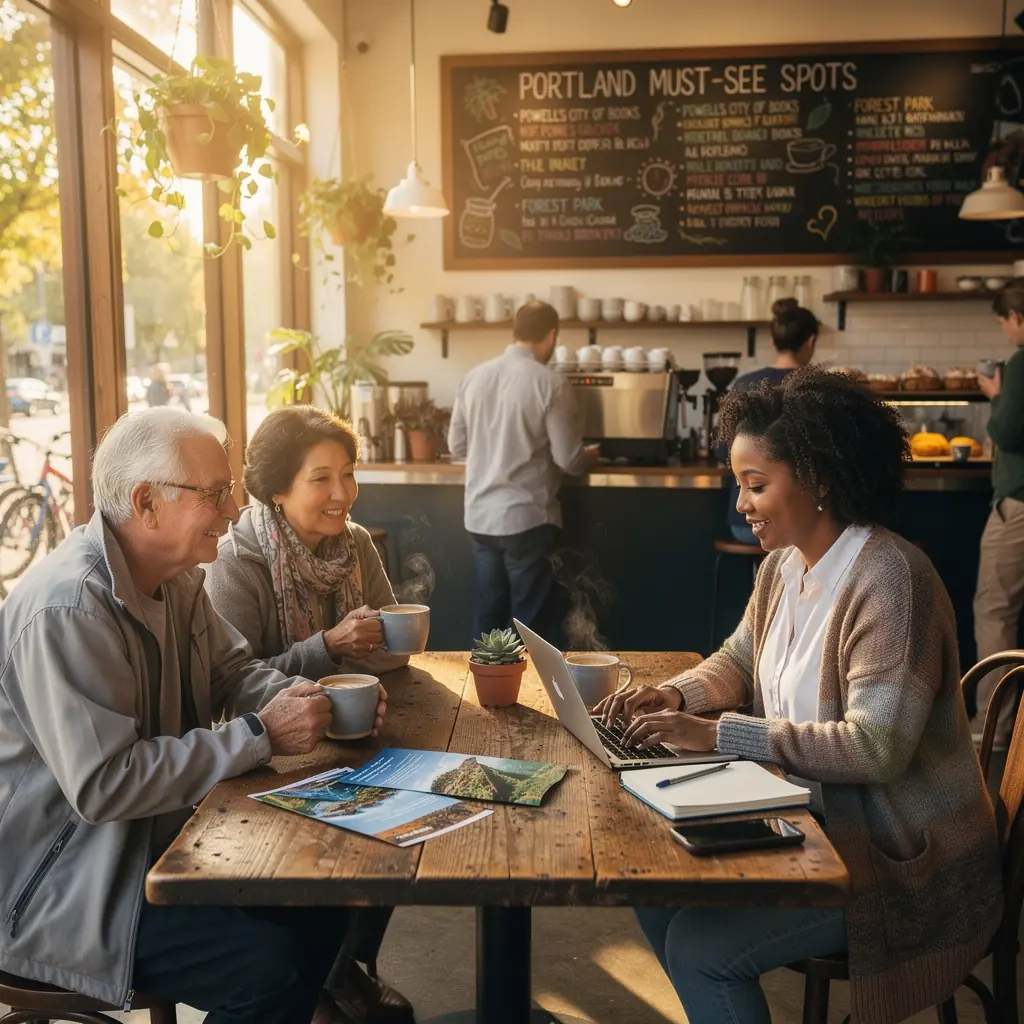 Przewodnik turystyczny pokazuje atrakcje lokalne grupie turystów w parku narodowym.