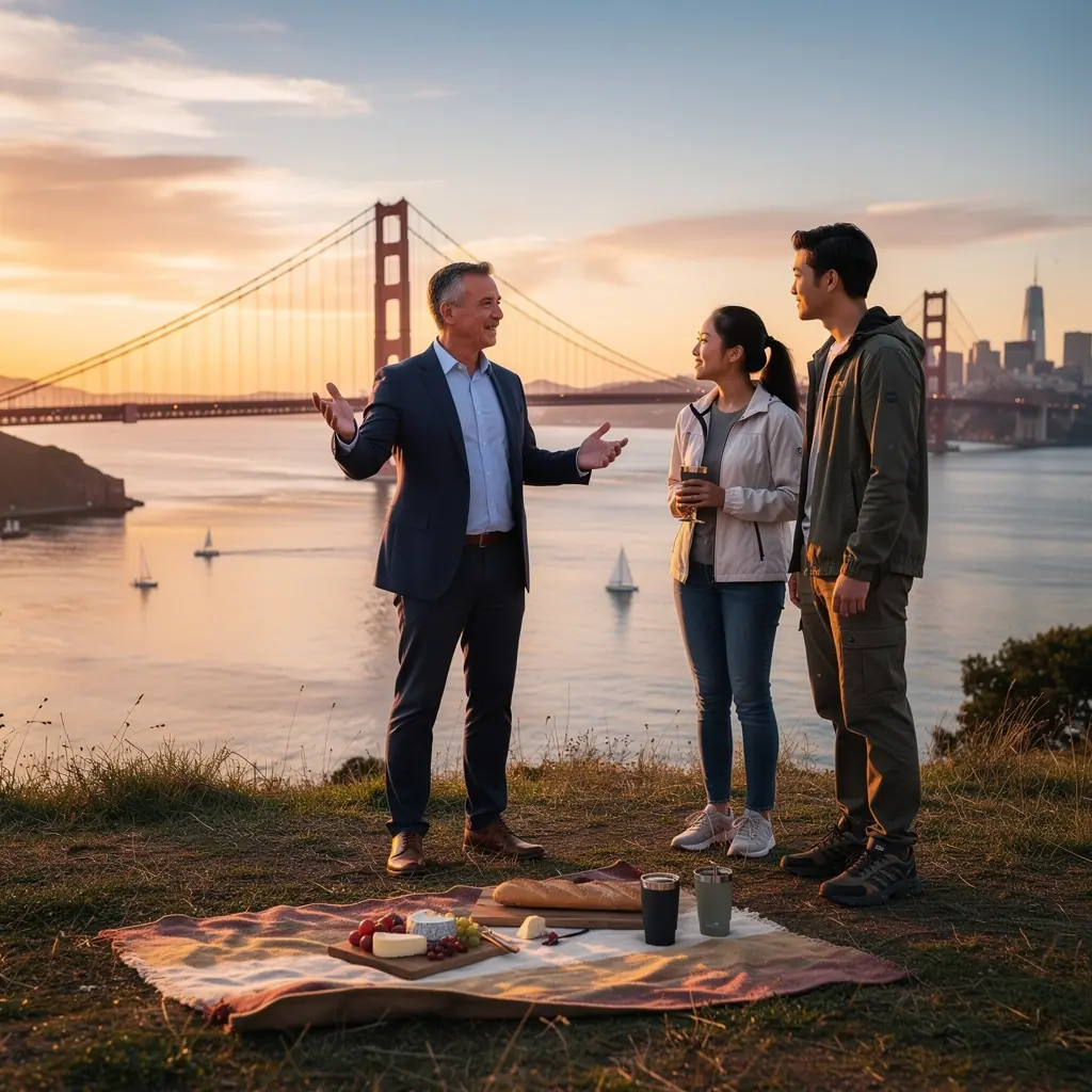 Konsultant podróży omawiający szczegóły z klientem w biurze.