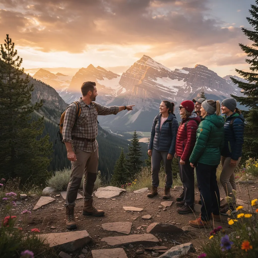 Klient cieszący się z indywidualnie zaplanowanej podróży w amerykańskim parku narodowym.